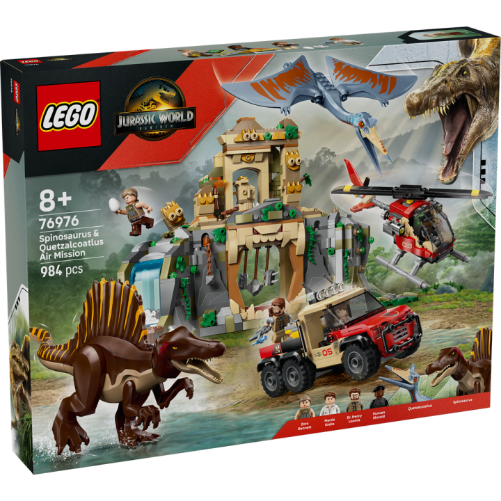 Missione aerea con Spinosauro e Quetzalcoatlus - Lego Jurassic World 76976