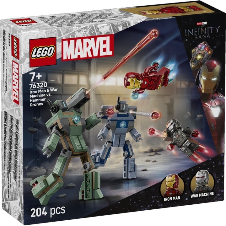 Iron Man e War Machine contro i droni di Hammer - Lego Marvel 76320
