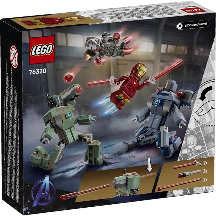 Iron Man e War Machine contro i droni di Hammer - Lego Marvel 76320