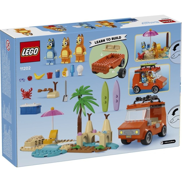 Vacanza sulla spiaggia della famiglia di Bluey - Lego Bluey 11202