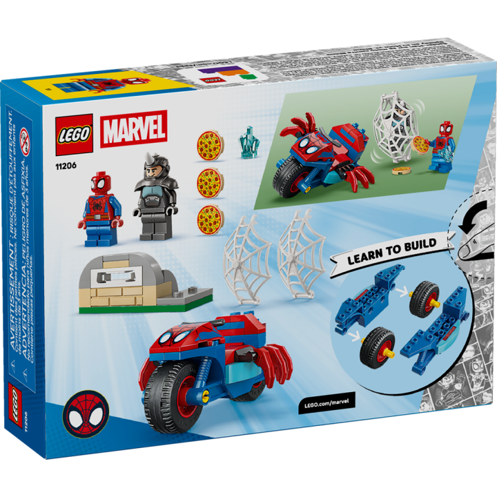 Spidey sulla moto contro Rhino - Lego Marvel 11206