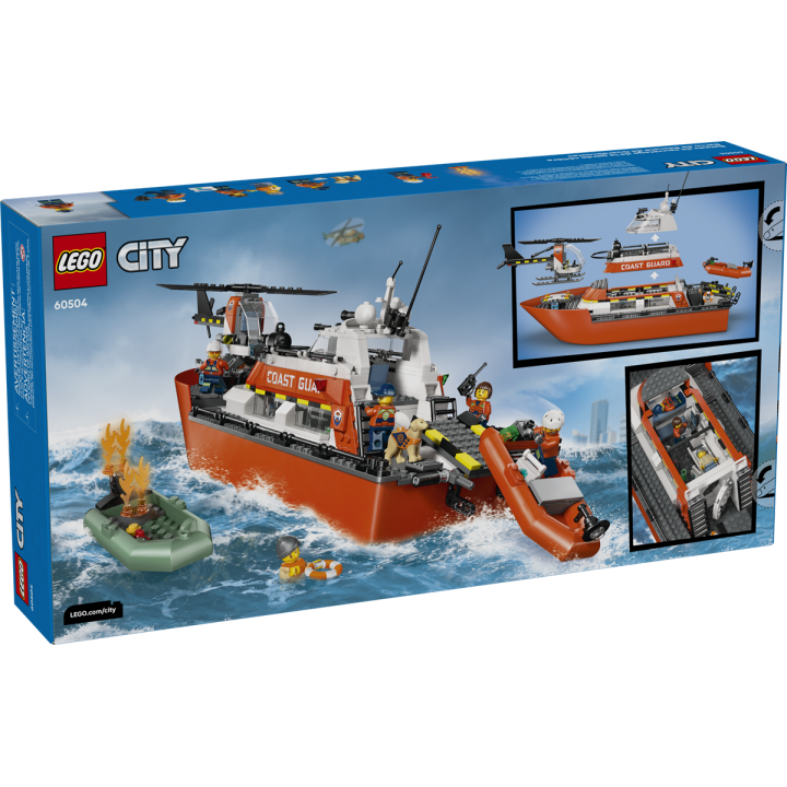 Motoscafo di soccorso ed elicottero della Guardia Costiera - Lego City 60504