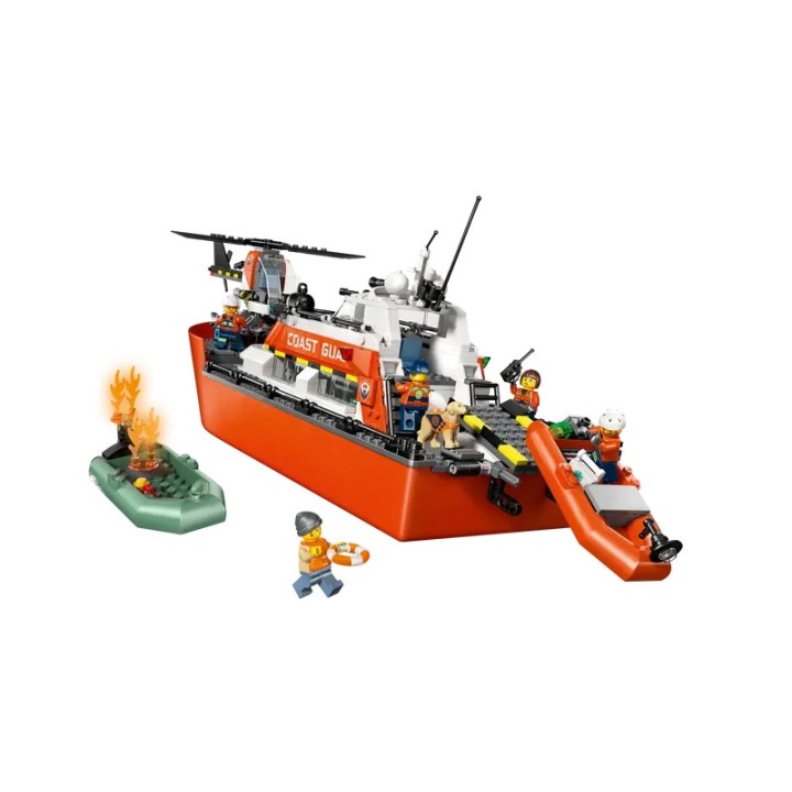 Motoscafo di soccorso ed elicottero della Guardia Costiera - Lego City 60504