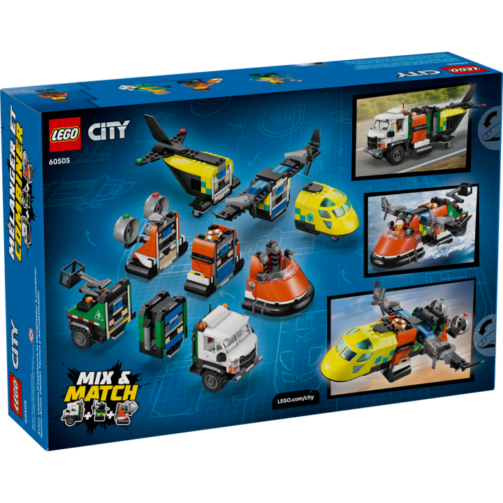 Remix aereo, camion di servizio e hovercraft - Lego City 60505