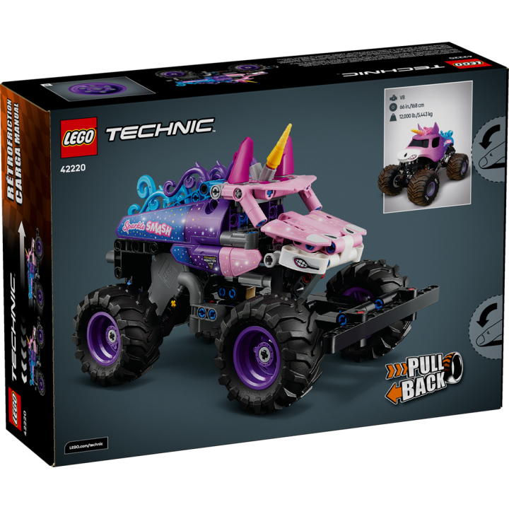 Monster Jam™ Sparkle Smash™ a retrocarica - Lego Technic 42220