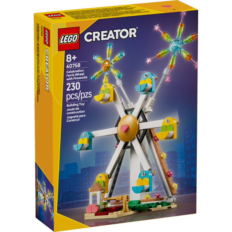 Celebrazione: ruota panoramica e fuochi d’artificio - Lego Creator 40758