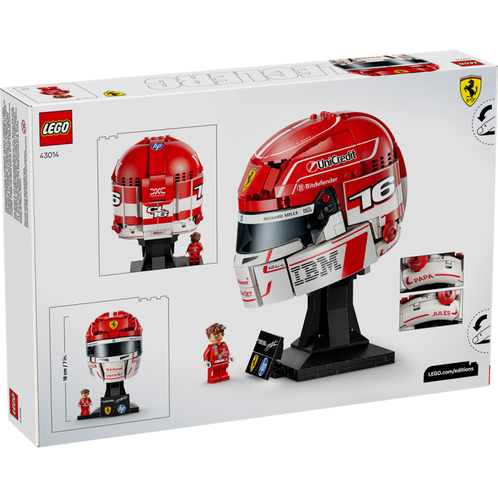 Casco di Charles Leclerc Scuderia Ferrari HP - Lego Edition 43014
