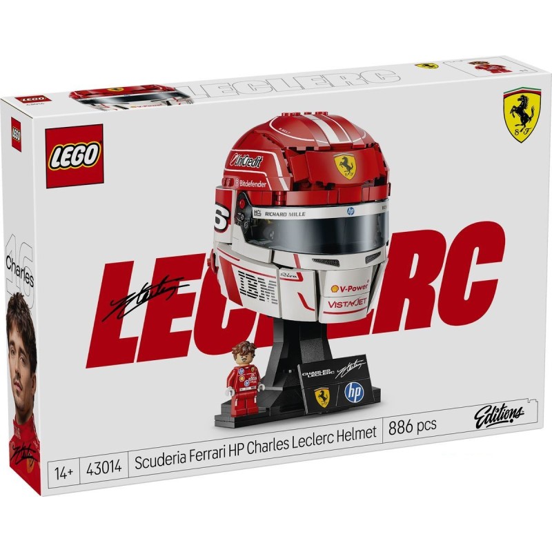 Casco di Charles Leclerc Scuderia Ferrari HP - Lego Edition 43014