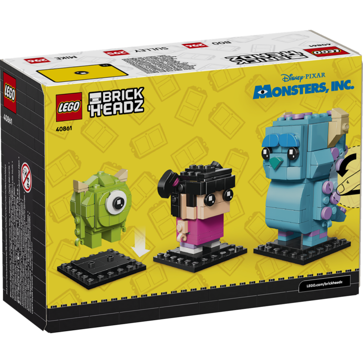Personaggi di Sulley, Mike e Boo - Lego BrickHeadz 40861