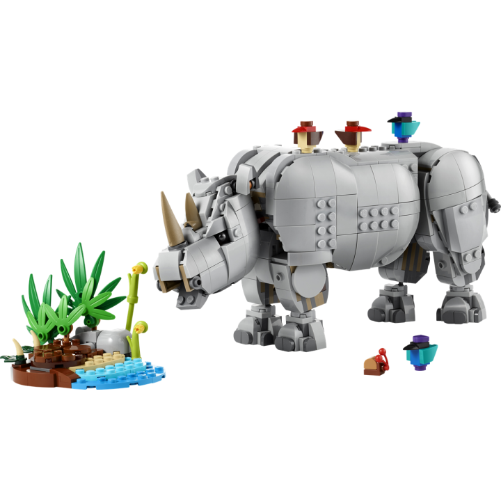 Animali selvatici: maestoso rinoceronte con uccelli - Lego Creator 31171