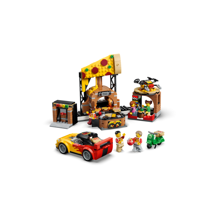 Centro di consegna pizze con veicoli - Lego City 60496