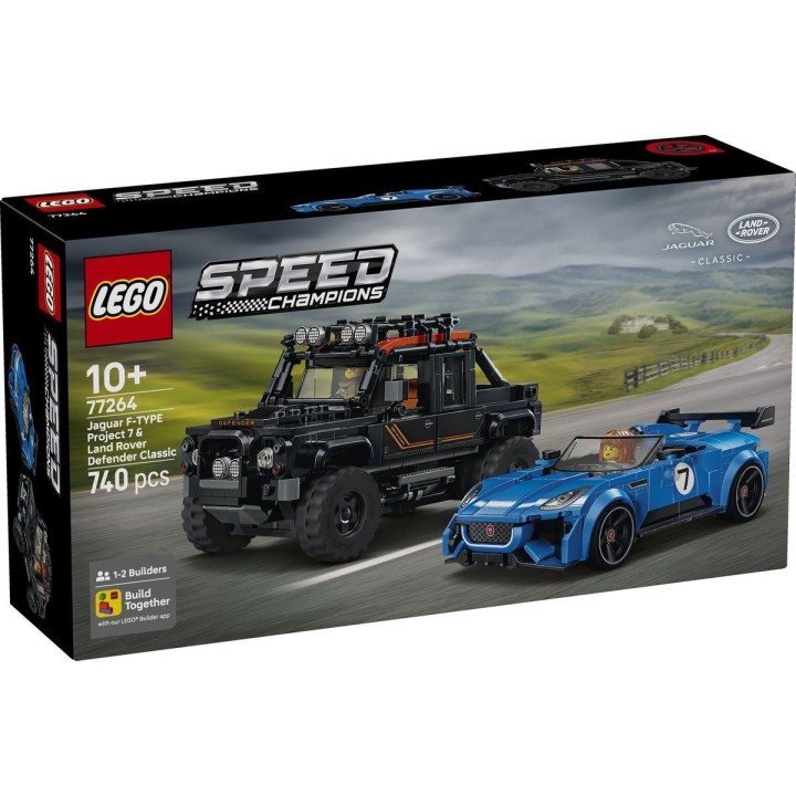 Jaguar Project 7 e Land Rover Defender - Lego Speed Champions 77264