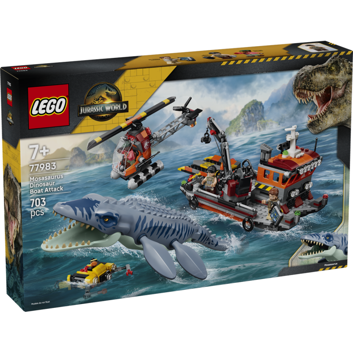 Attacco alla barca del dinosauro Mosasaurus - Lego Jurassic World 77983