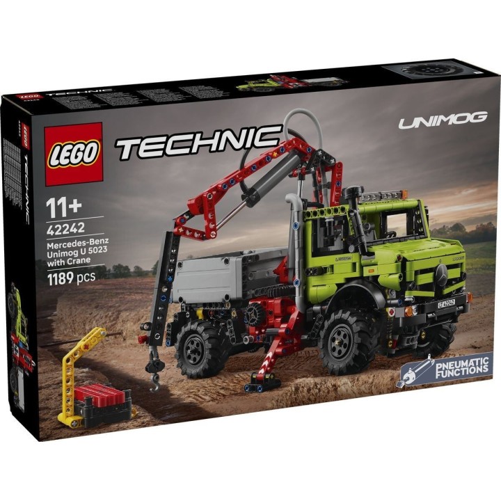 Mercedes-Benz Unimog U 5023 con gru - Lego Technic 42242