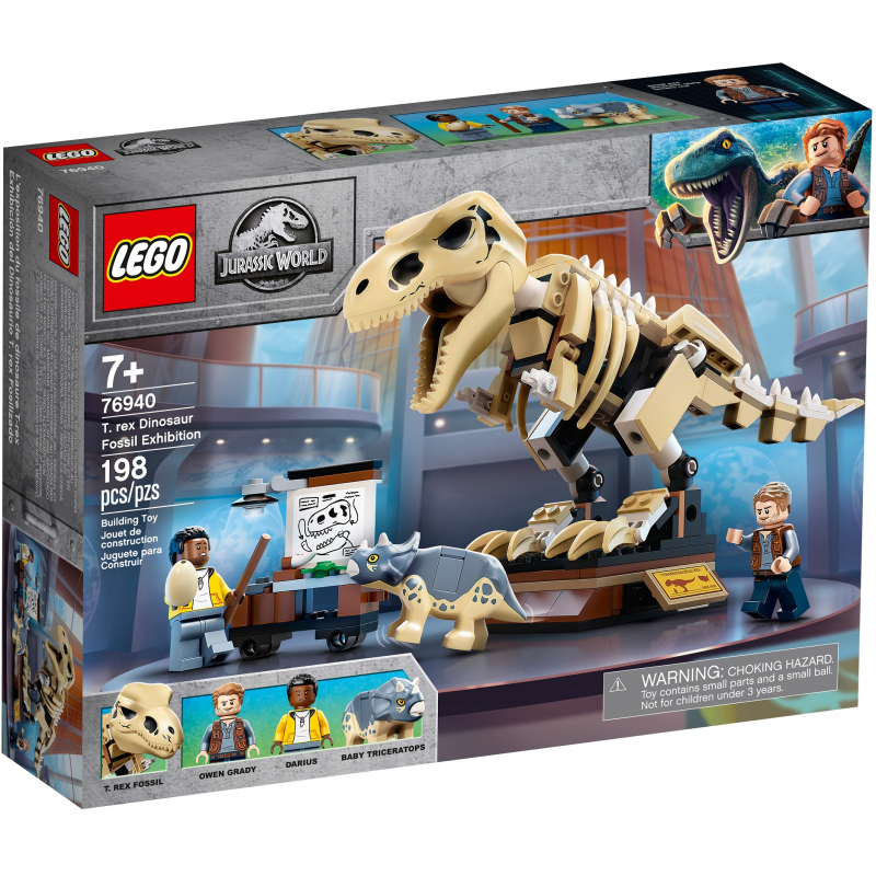 La mostra del fossile di dinosauro T. Rex - Lego Jurassic World 76940